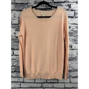 LOFT Peach Striped Sweater